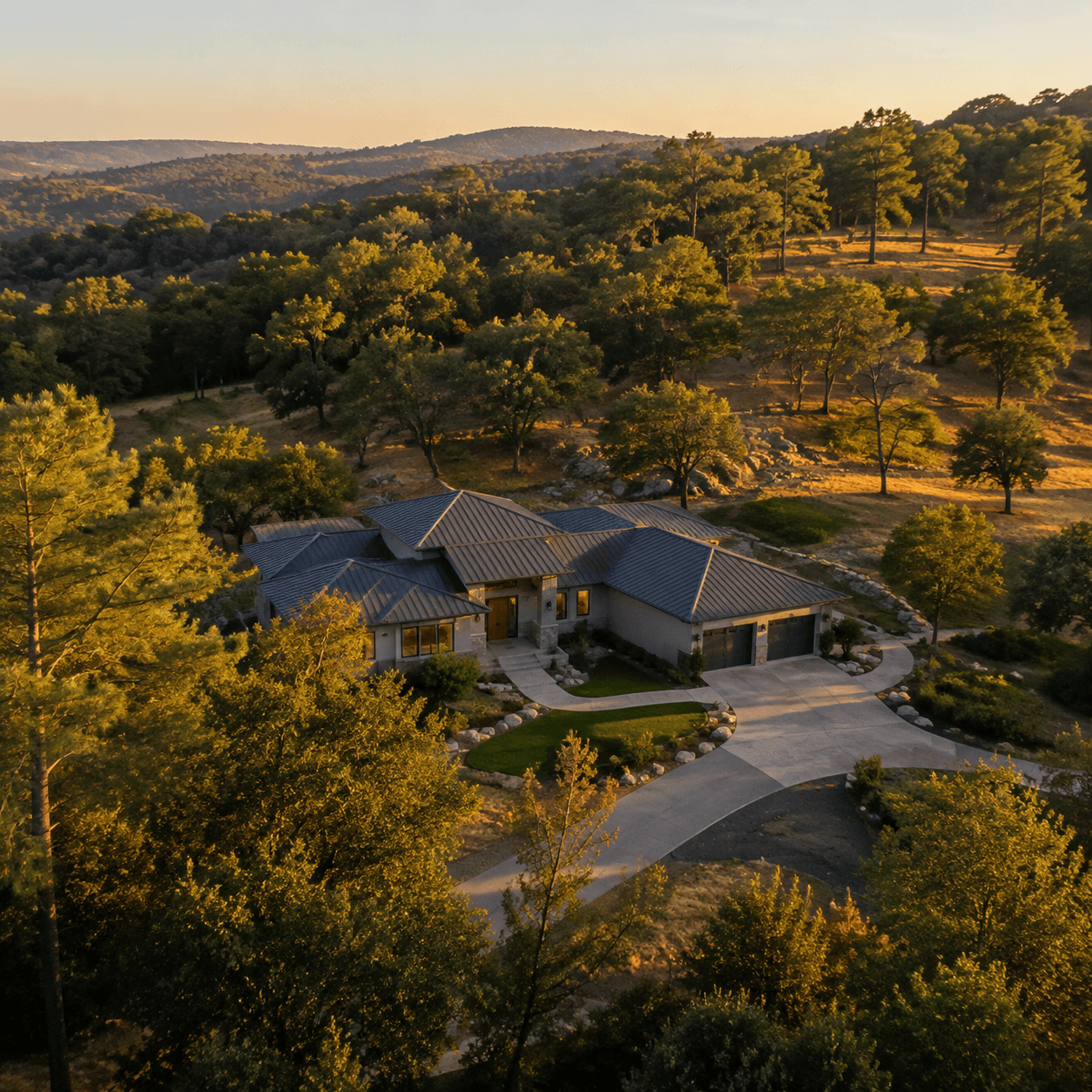 Aerial of acreage property